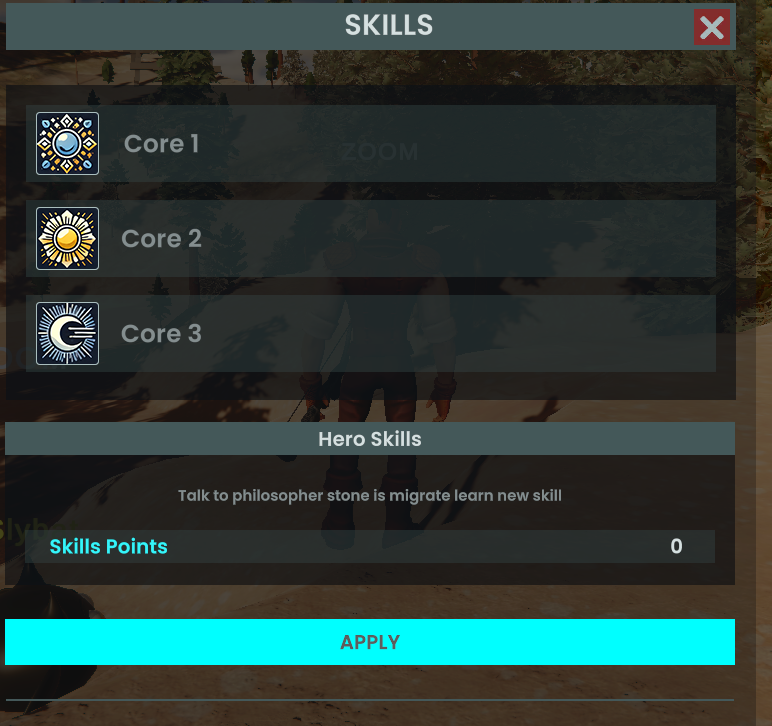 Core & Hero Skills system